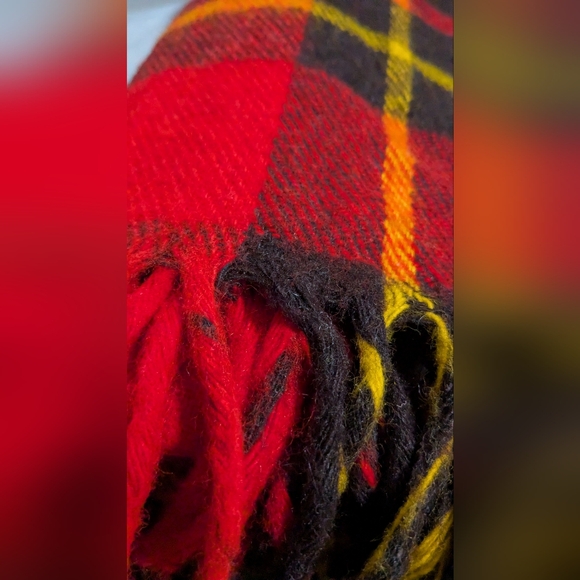 Vtg 60 s Picnic/StADIUM Plaid Faribo Wool Blanket approx. 50”x51 100%  USA - Picture 7 of 7